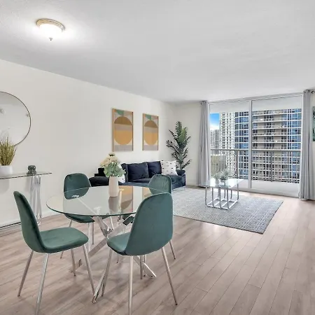 Ferienwohnung Brickell Key Gem: Stylish 1-Bed W/ Free Parking Miami Exterior foto